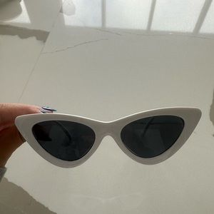 White cat eye shades